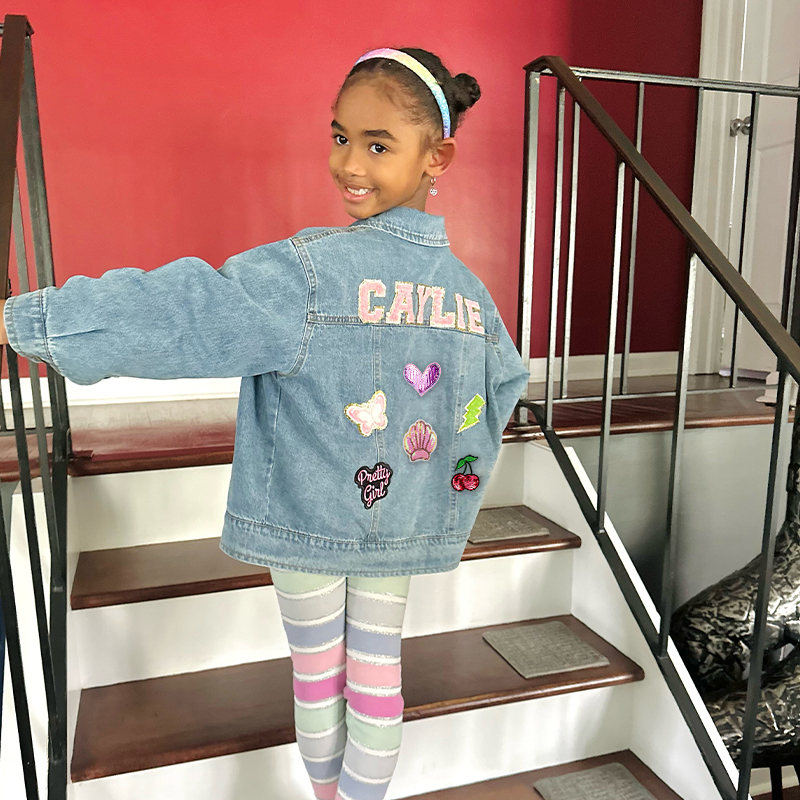 Personalized Kids Denim Patch Jacket| Cloth178