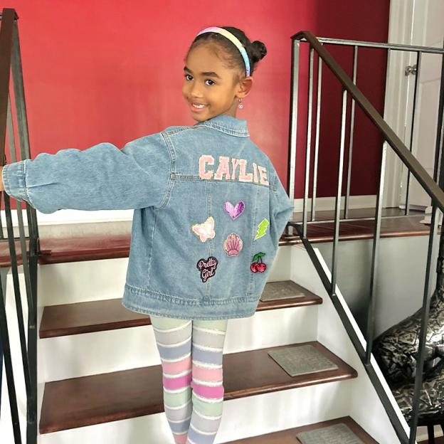 Personalized Kids Denim Patch Jacket| Cloth178