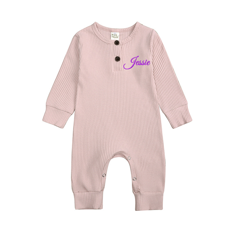 Personalized Baby Solid Color Cozy Onesie| BBcloth69