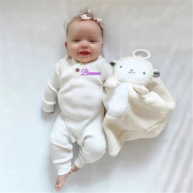 Personalized Baby Solid Color Cozy Onesie| BBcloth69