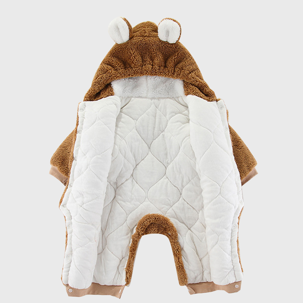 Personalized Unisex Baby Bear Fleece Jumpsuit| BBCloth77