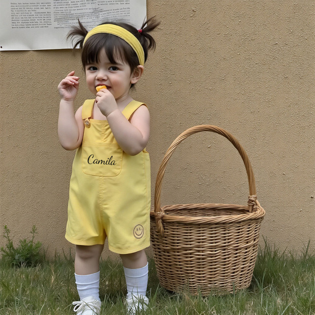 Personalized Kids Multicolor Cozy Overalls| Pants17