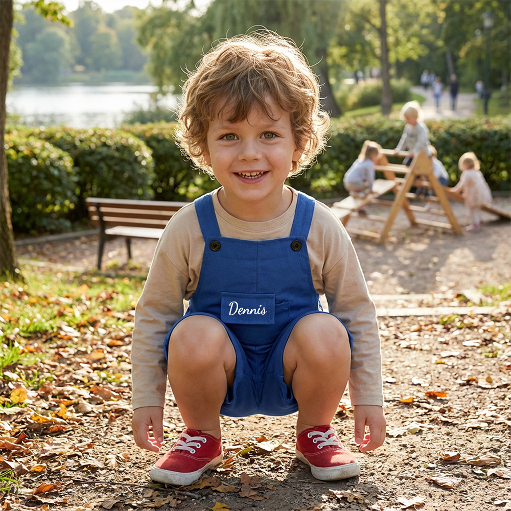 Personalized Kids Multicolor Cozy Overalls| Pants30