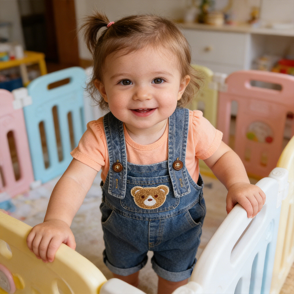  Kids Bear Denim Overalls| Pants43
