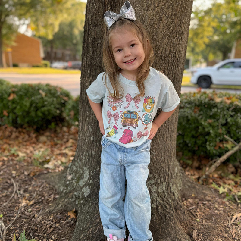 Personalized Girls Back To School Name T-Shirt| Cloth1481