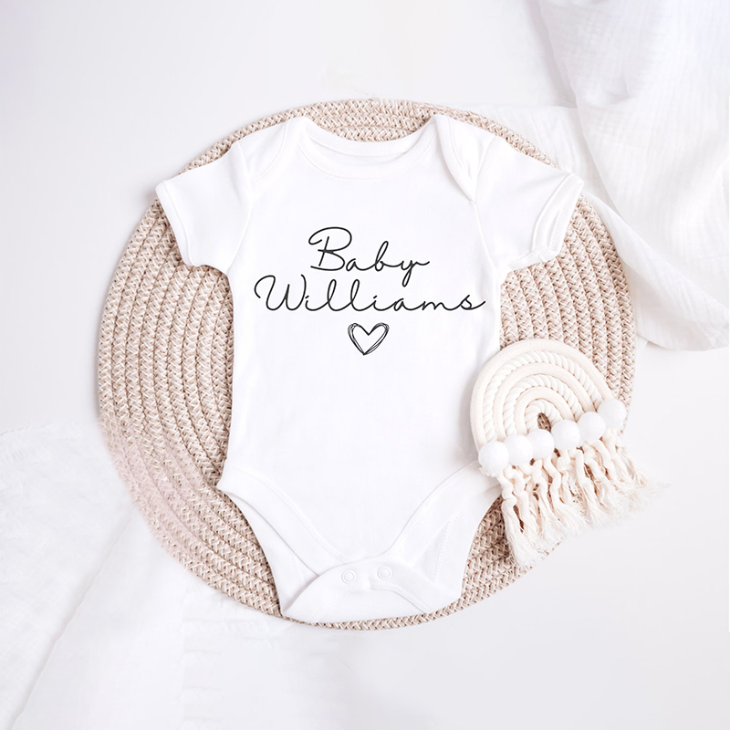 Personalized Baby Announcement Cozy Onesie| BBcloth1201