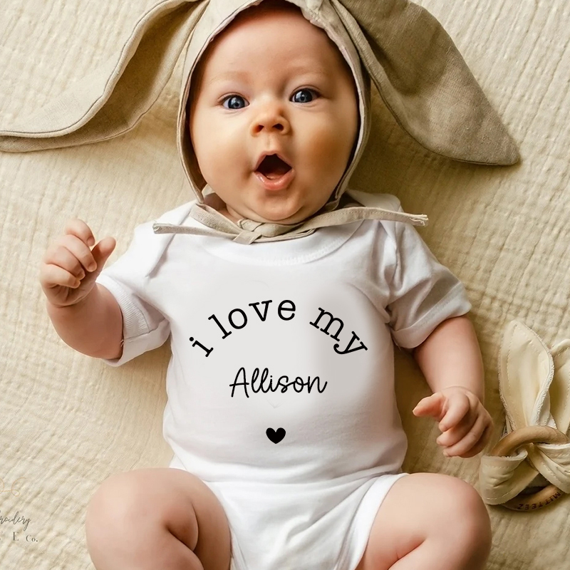 Personalized I Love My Custom Name Baby Cozy Onesie| BBcloth2213