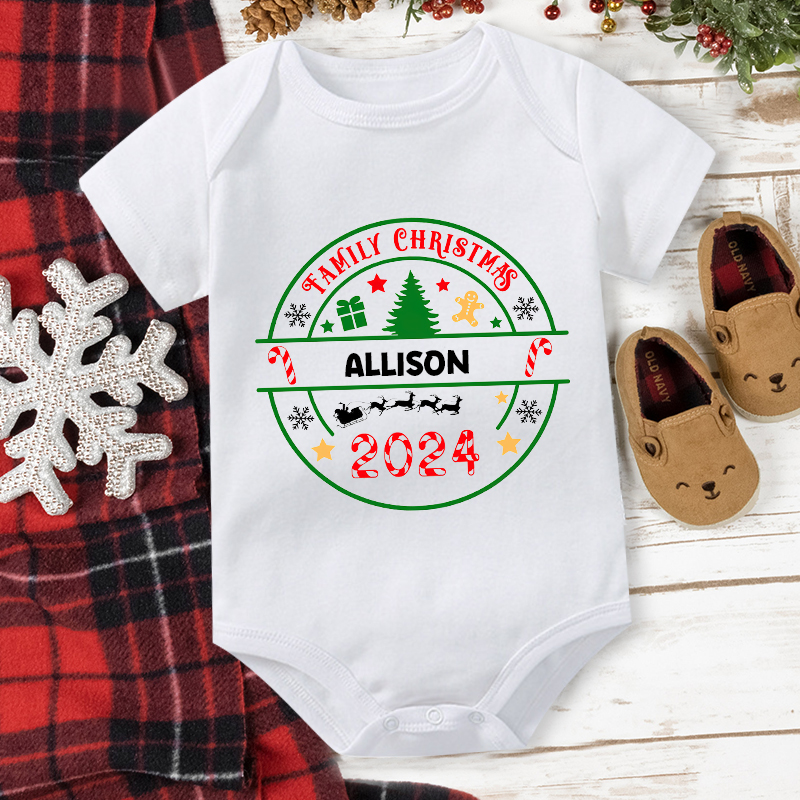 Personalized Family Christmas Name T-Shirt| Match0411