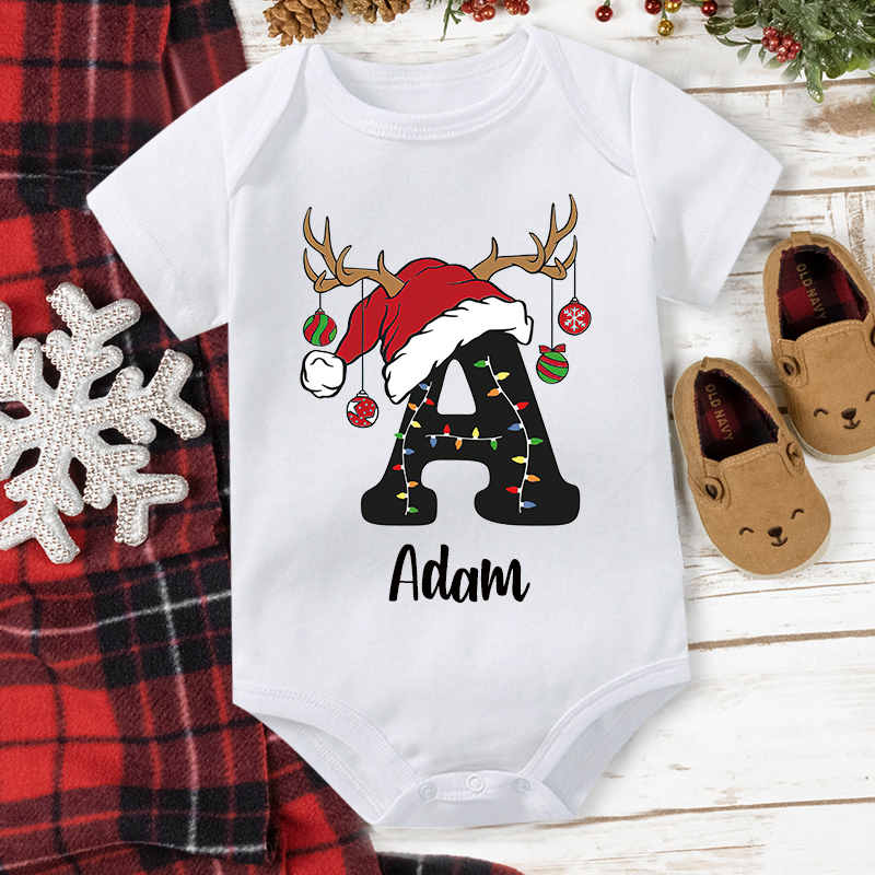 Personalized Family Christmas Monogrammed Name T-Shirt| Match0421