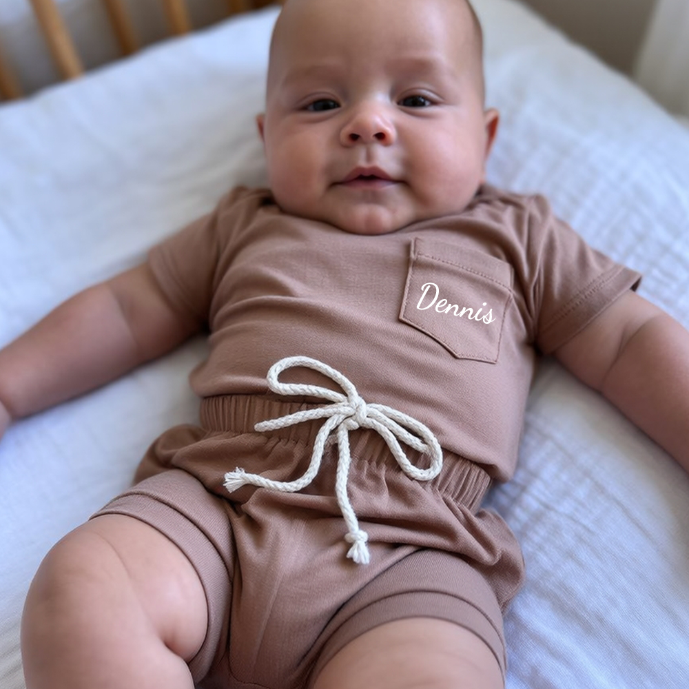 Personalized Kid Casual Top and Shorts Set| BBcloth143