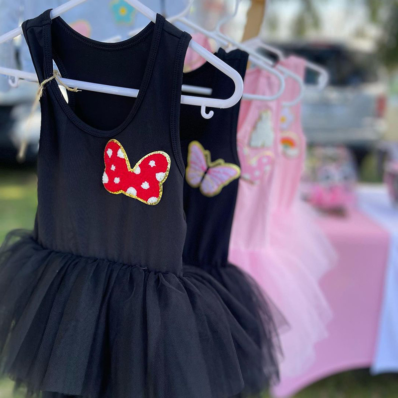Personalized Girls Patch Dance TuTu Dress| Dress05