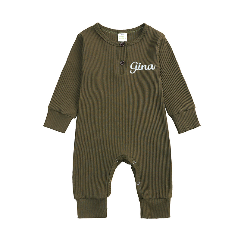 Personalized Baby Solid Color Cozy Onesie| BBcloth69