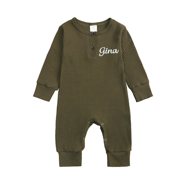 Personalized Baby Solid Color Cozy Onesie| BBcloth69