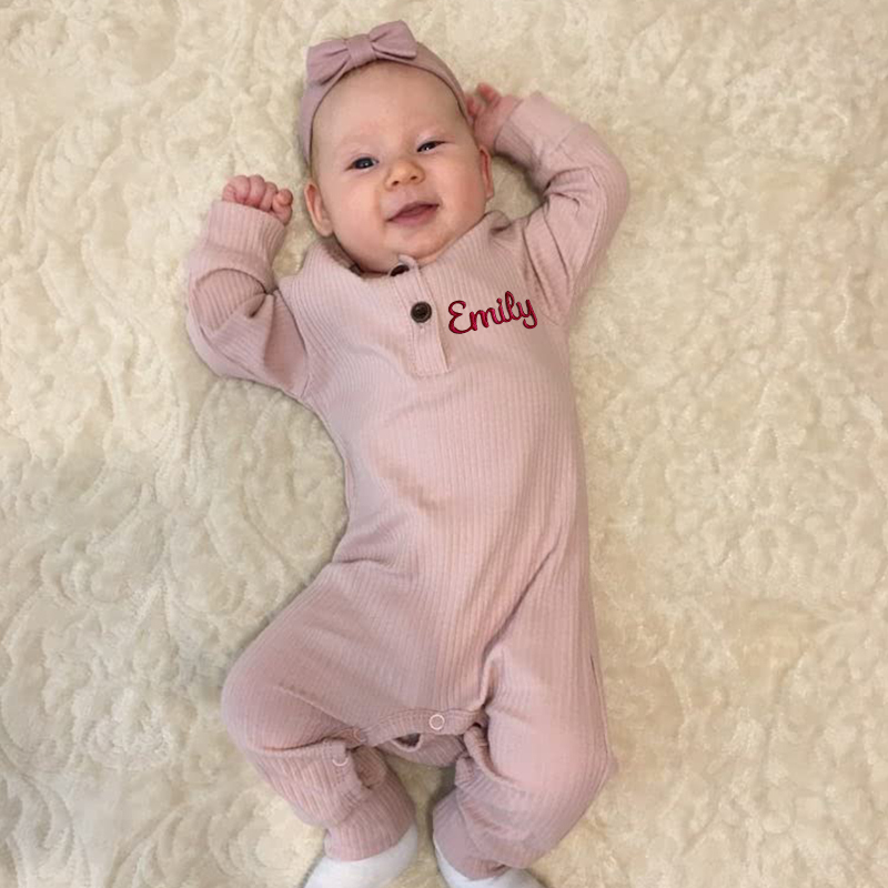 Personalized Baby Solid Color Cozy Onesie| BBcloth69