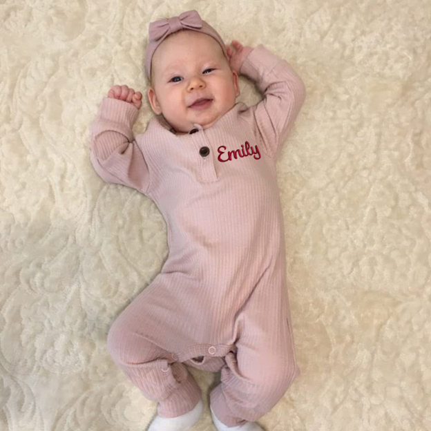 Personalized Baby Solid Color Cozy Onesie| BBcloth69