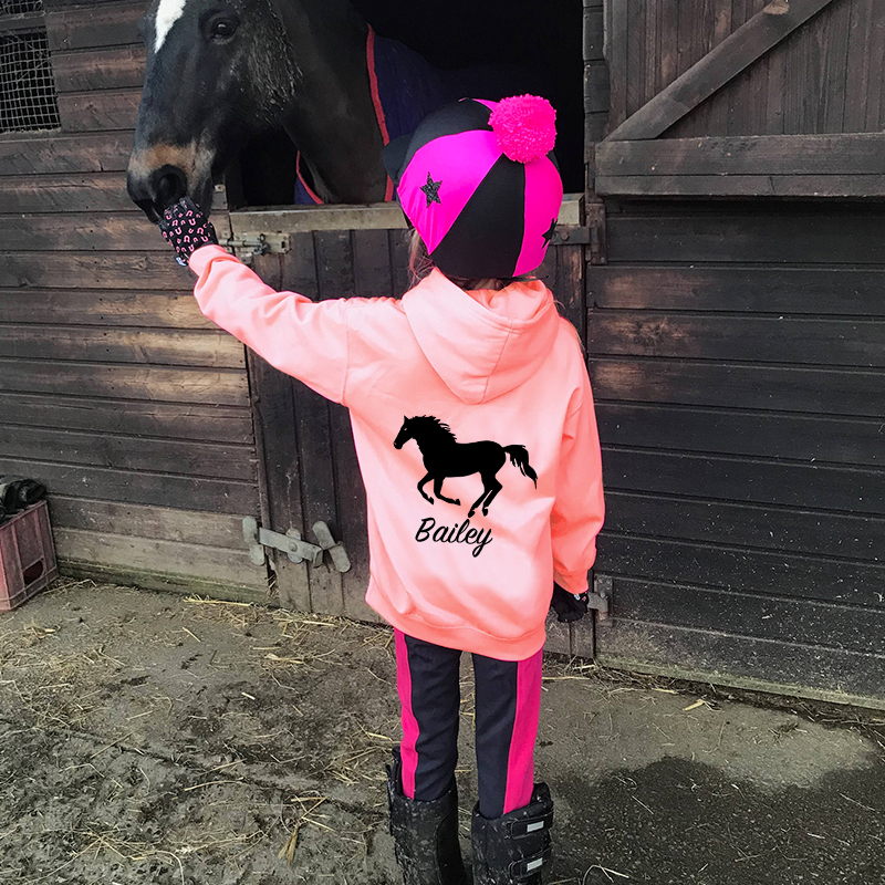 Personalized Kids Name Horse Cozy Hoodie| Cloth11602