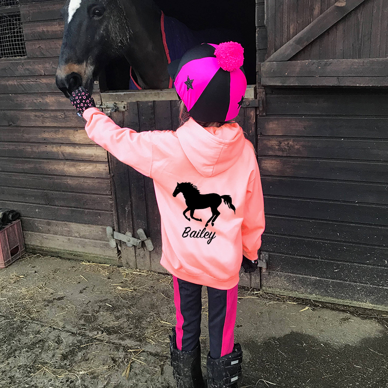 Personalized Kids Name Horse Cozy Hoodie| Cloth11602