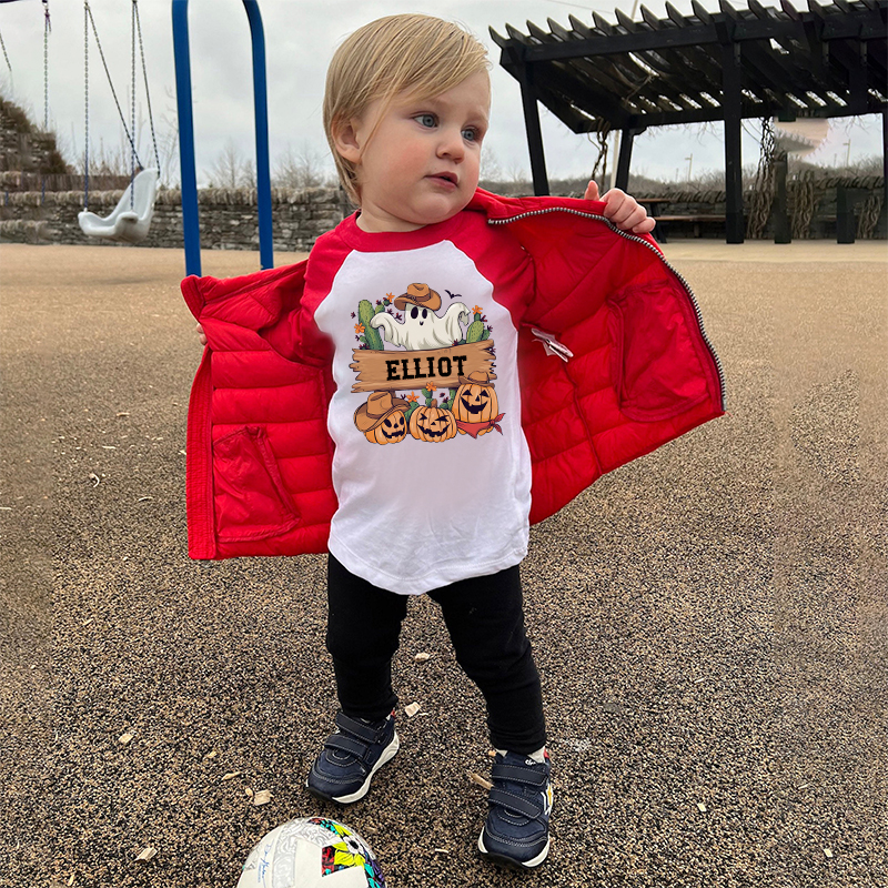 Personalized Kids Halloween Long Sleeves Shirt| Cloth12457