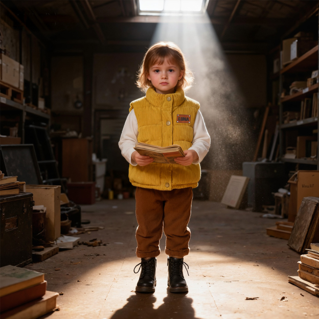 Personalized Kid Leather Patch Corduroy Vest| Cloth253