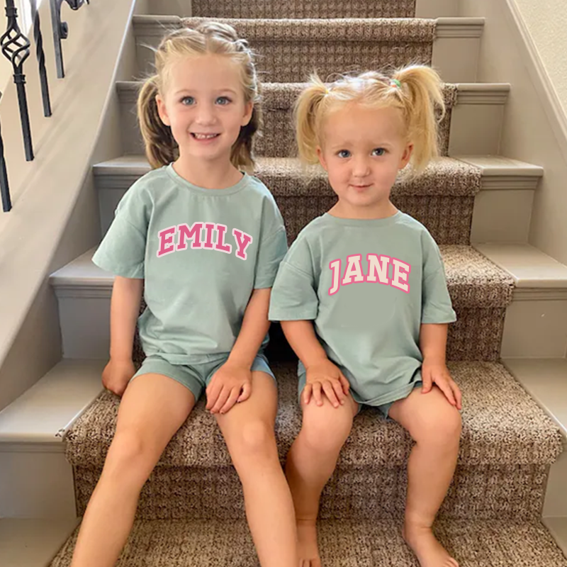 Personalized Girls Name Summer Short Set | Cloth0601