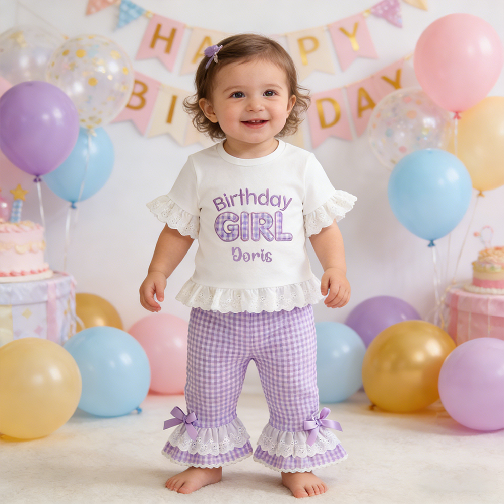 Personalized Birthday Girl Two-Piece Outfit| Cloth271