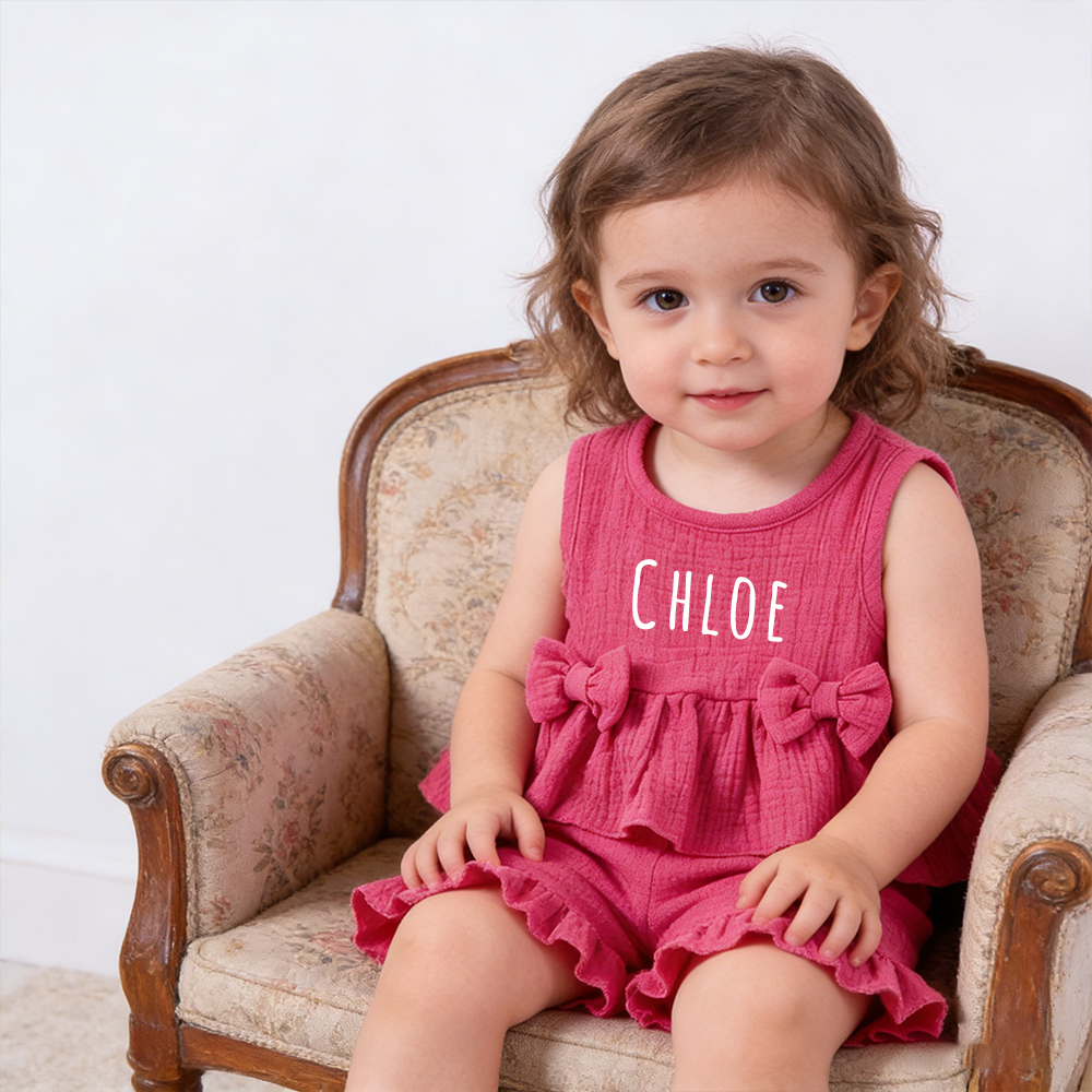 Personalized Girl Ruffle Two-PieceSet| Cloth274