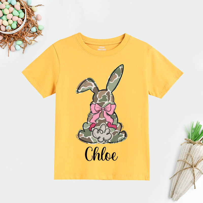 Personalized Kids Bunny Summer T-Shirt| Cloth1416