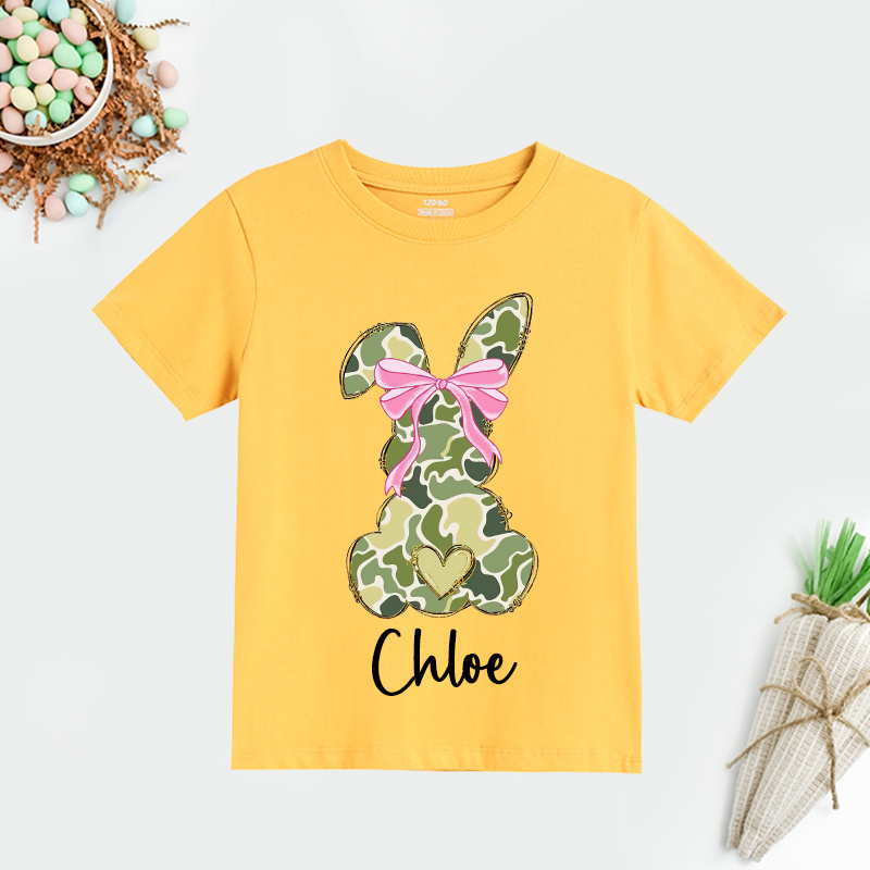 Personalized Kids Bunny Summer T-Shirt| Cloth1417
