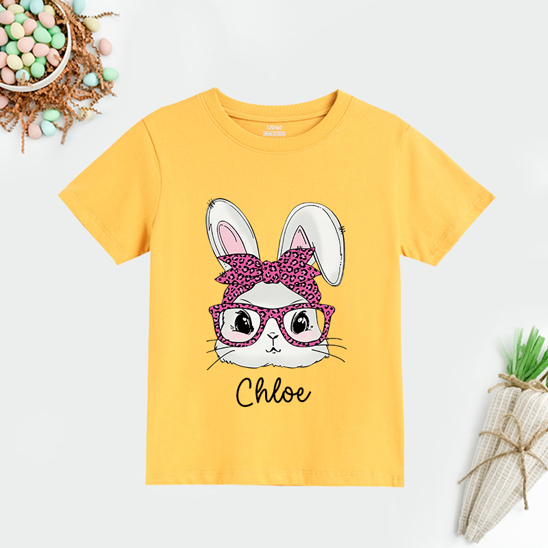 Personalized Kids Bunny Summer T-Shirt| Cloth1419