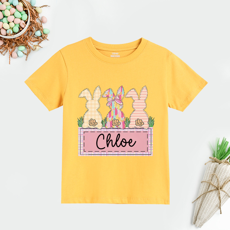 Personalized Kids Bunny Summer T-Shirt| Cloth1420