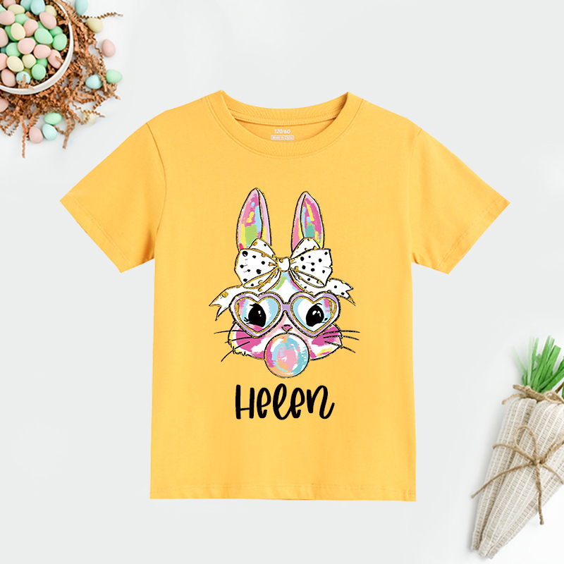 Personalized Kid Bunny Summer T-Shirt| Cloth1430