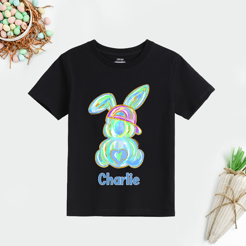 Personalized Kids Bunny Summer T-Shirt| Cloth1411