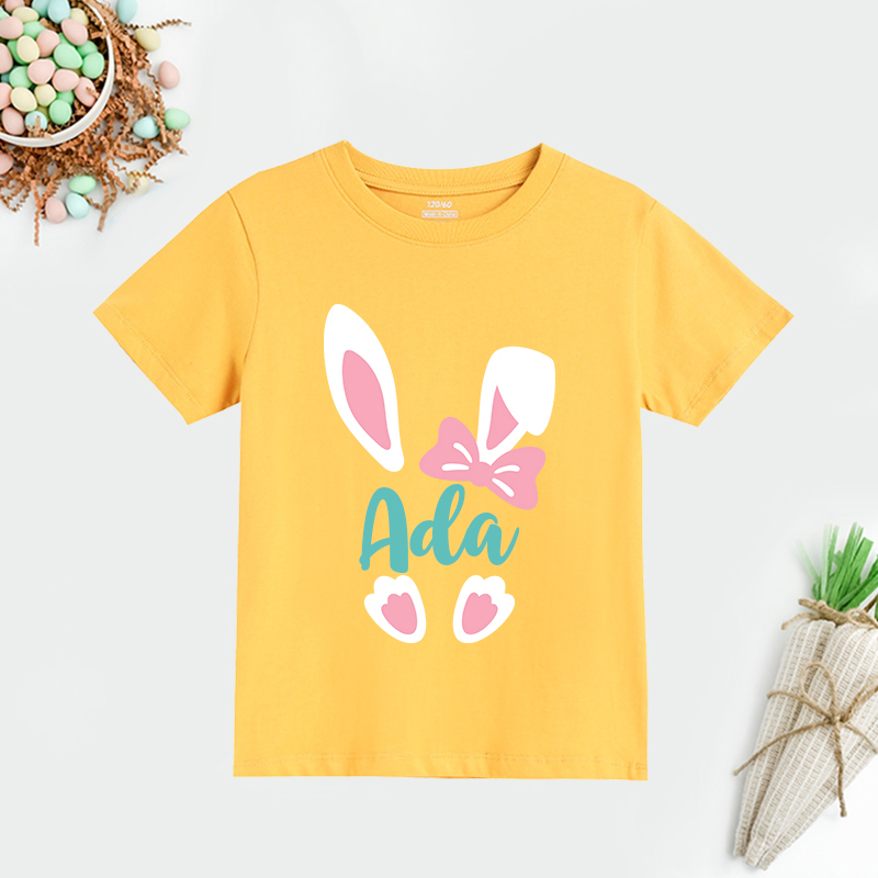 Personalized Kids Bunny Summer T-Shirt| Cloth1412