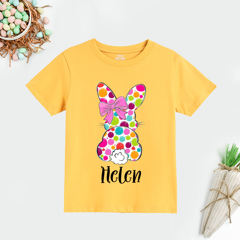 Personalized Kids Bunny Summer T-Shirt| Cloth1414