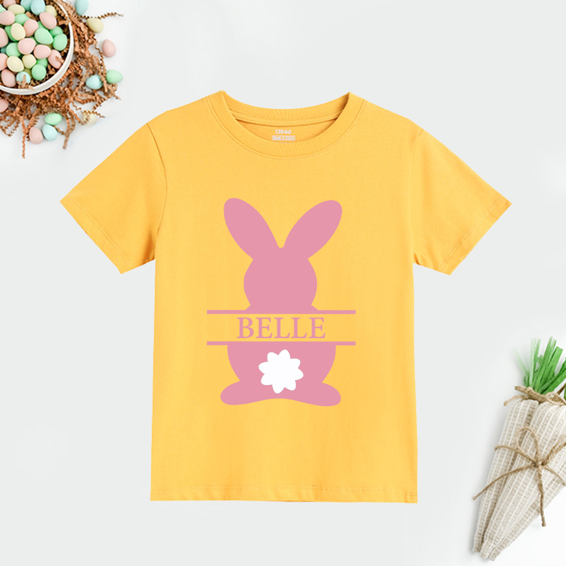Personalized Kids Bunny Summer T-Shirt| Cloth1410