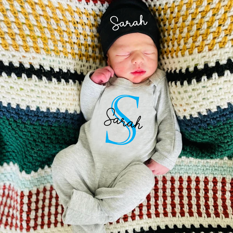 Personalized Baby With Hat Cozy Going Home Sets| BBCloth67