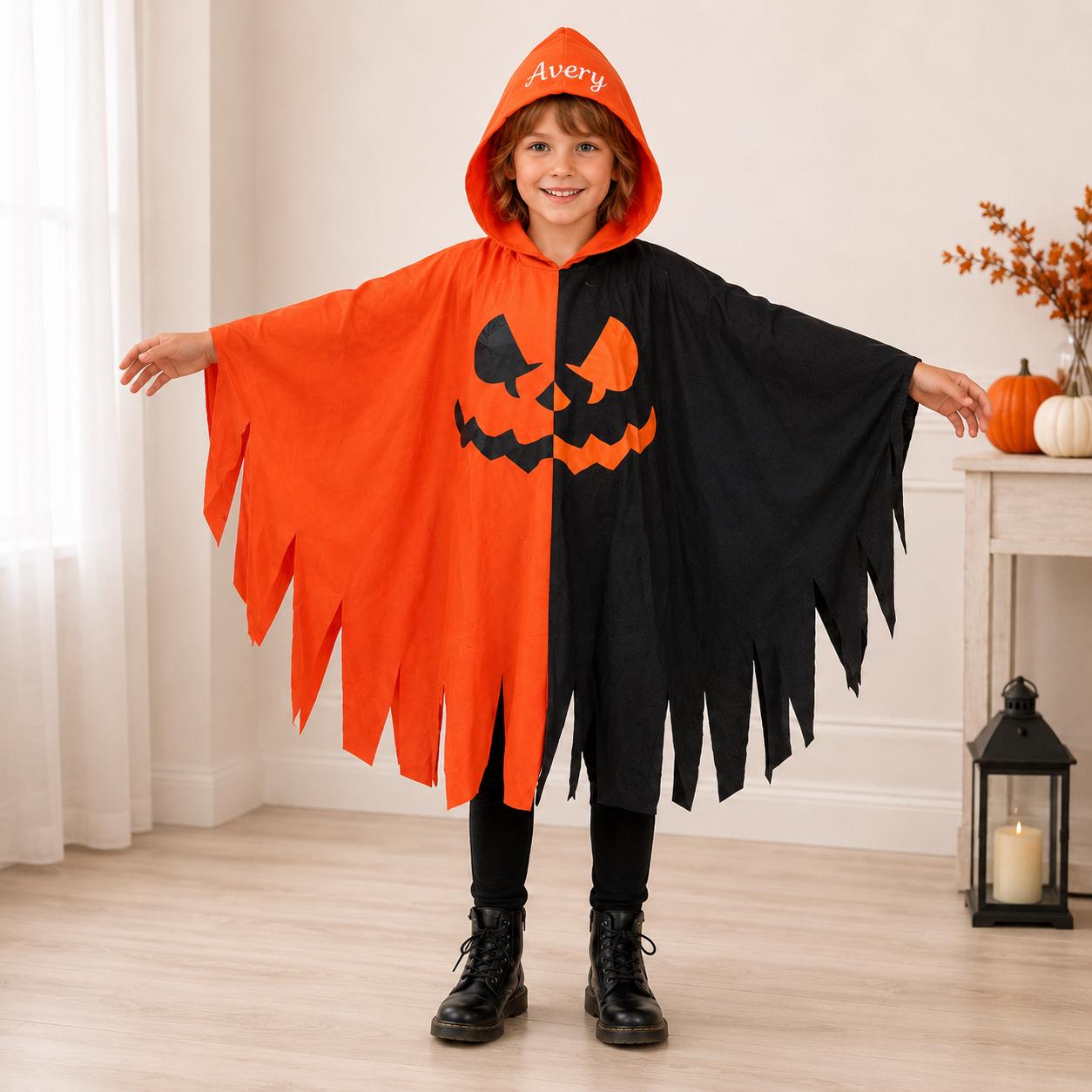 Personalized Children's Embroidered Halloween Hooded Cape| YESHalloween12