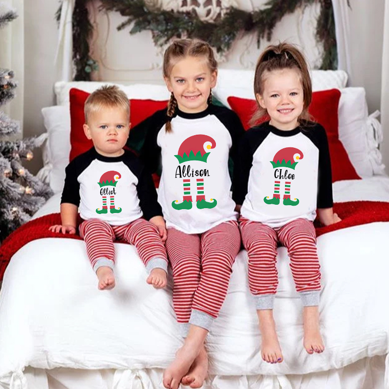 Personalized Kids Name Christmas Long Sleeves Shirt| Cloth12413