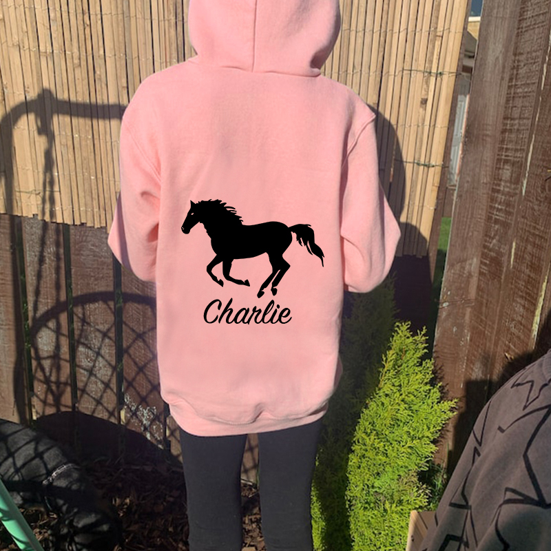Personalized Kids Name Horse Cozy Hoodie| Cloth11602
