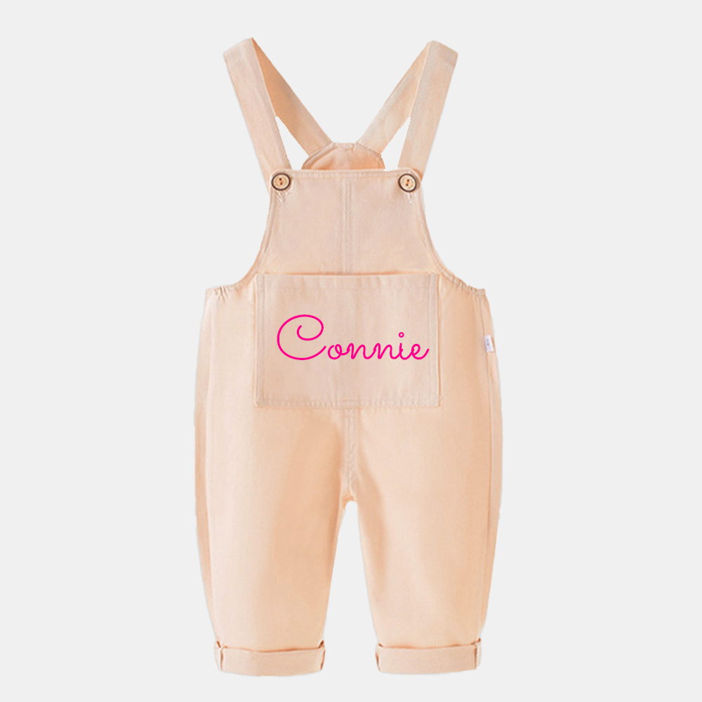 Personalized Kids Multicolor Cozy Overalls| Pants15