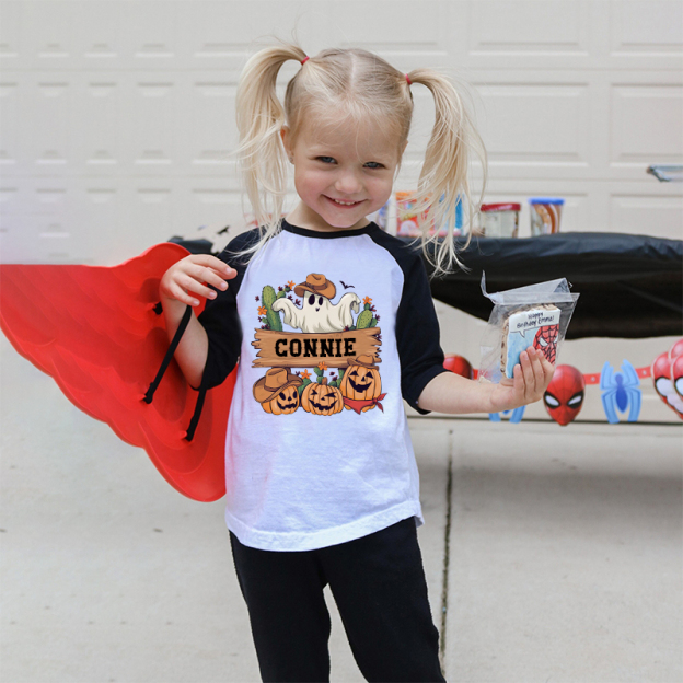 Personalized Kids Halloween Long Sleeves Shirt| Cloth12457