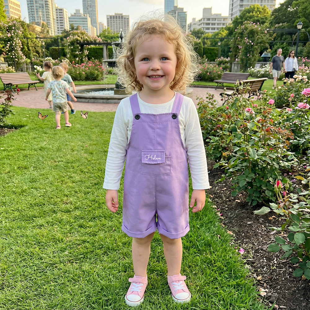 Personalized Kids Multicolor Cozy Overalls| Pants30