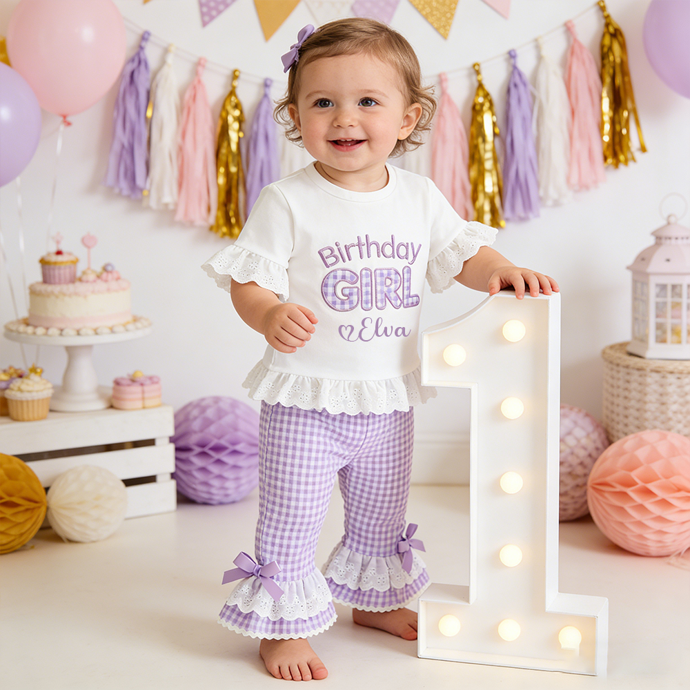 Personalized Birthday Girl Two-Piece Outfit| Cloth271
