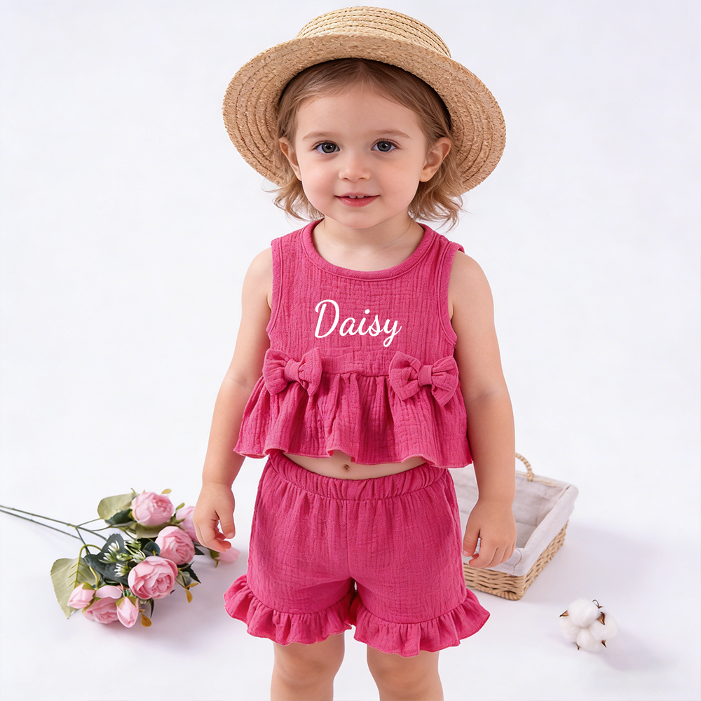 Personalized Girl Ruffle Two-PieceSet| Cloth274