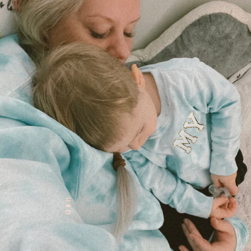 Personalized Chenille Patch Tie Dye Sweatshirt| Cloth105