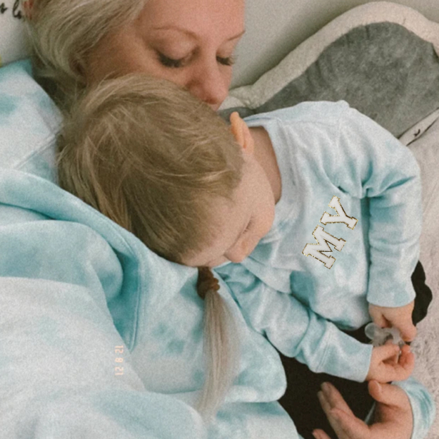 Personalized Chenille Patch Tie Dye Sweatshirt| Cloth105