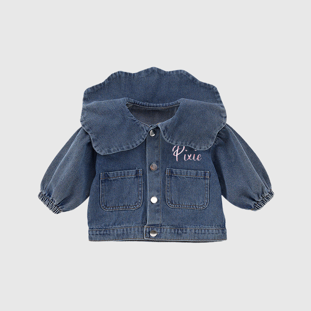 Personalized Girl Embroidered Denim Jacket| Cloth226