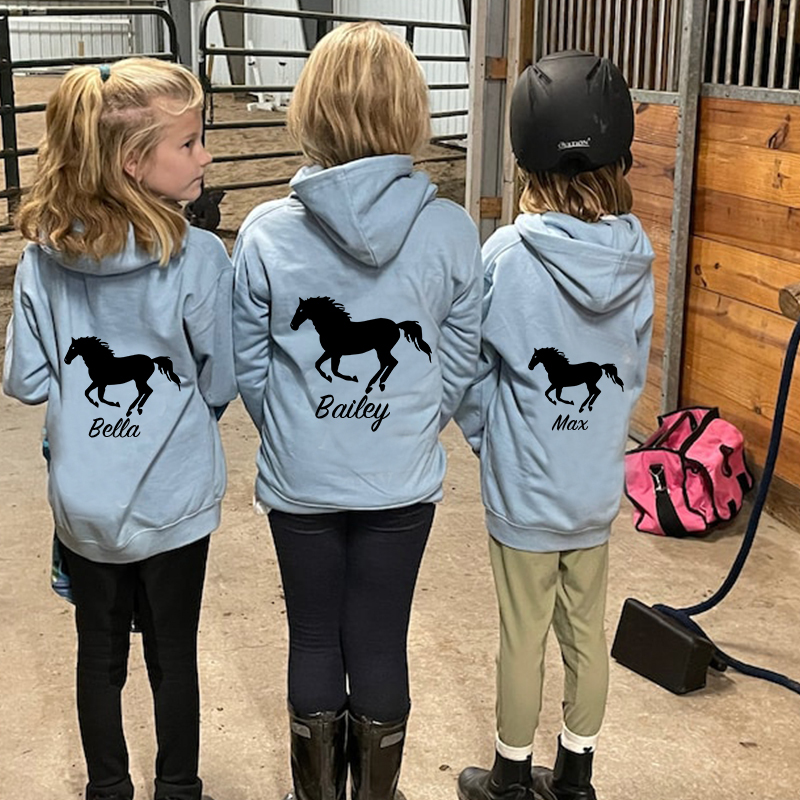 Personalized Kids Name Horse Cozy Hoodie| Cloth11602