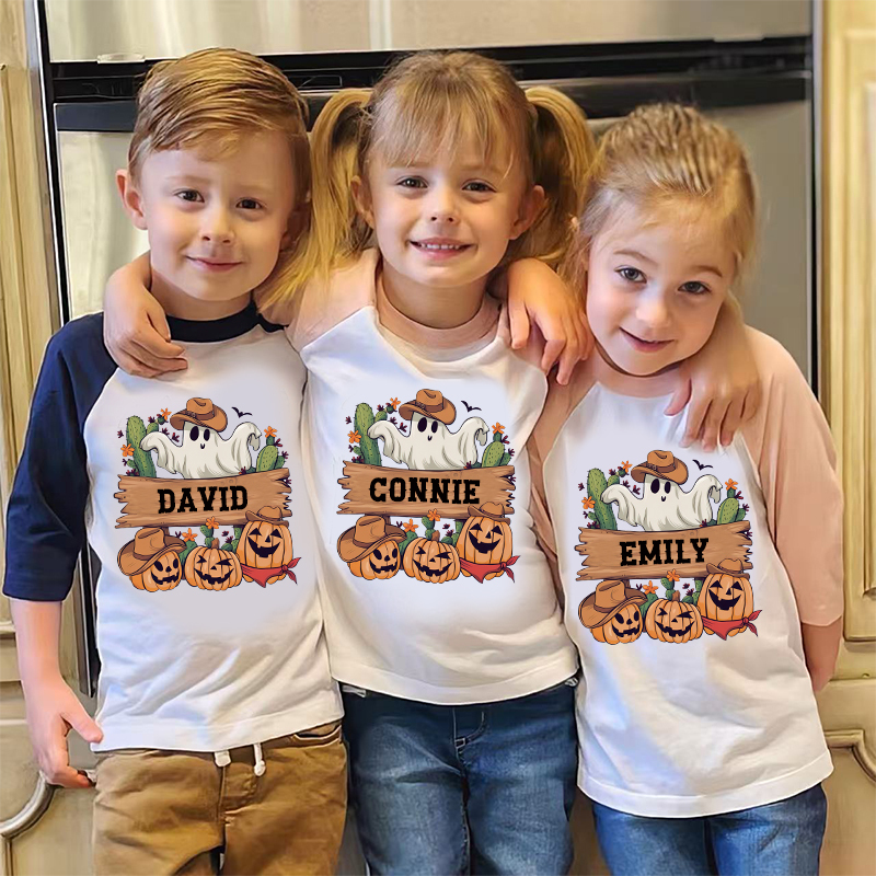 Personalized Kids Halloween Long Sleeves Shirt| Cloth12457