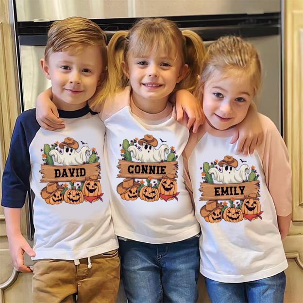 Personalized Kids Halloween Long Sleeves Shirt| Cloth12457